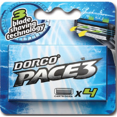 DORCO PACE3 4'S, сменные кассеты с тремя лезвиями