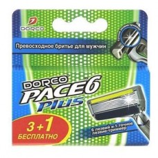 DORCO PACE6 Plus (3+1 в ПОДАРОК!)'S, сменные кассеты с шестью лезвиями и триммером