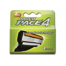 DORCO PACE4 4'S, сменные кассеты с четырьмя лезвиями